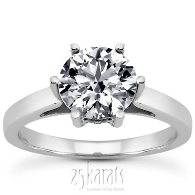 Prong Set  Solitaire Diamond Engagement Ring (0.06 ct.tw.)