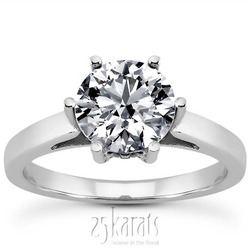 Prong Set  Solitaire Diamond Engagement Ring (0.06 ct.tw.)