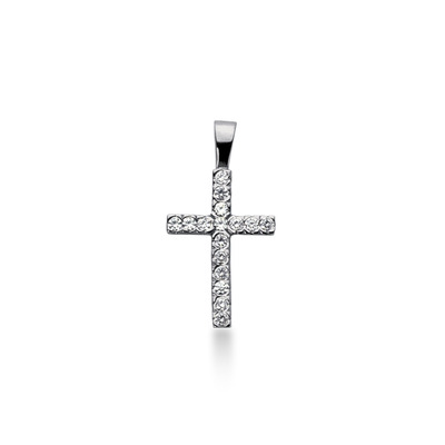 0.32ct Diamond Cross Pendant - view 1