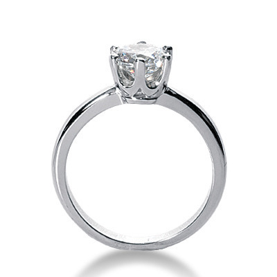 Round Cut U-Prong Set Engagement Ring thumbnail 2