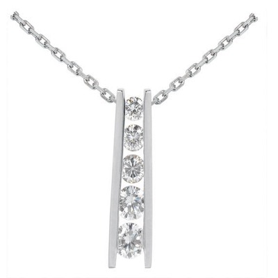 0.50ct Floating Diamond Pendant - view 1