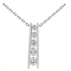 0.50ct Floating Diamond Pendant thumbnail 1