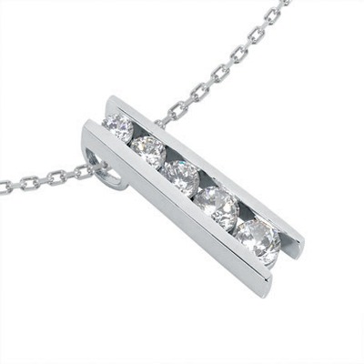 0.50ct Floating Diamond Pendant - view 2