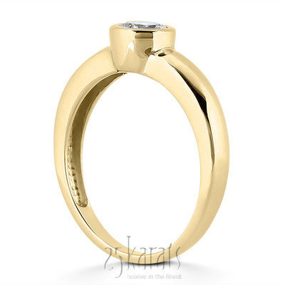 Bezel Set Round Solitaire Diamond Engagement Ring (1.00 ct.) - view 4