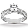 Prong Set Mill Grained Diamond Bridal Ring (0.93 ct. tw.)
