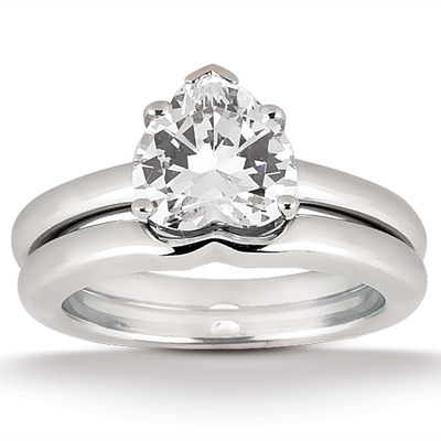 Heart Shape Solitaire Diamond Bridal Ring  thumbnail 5