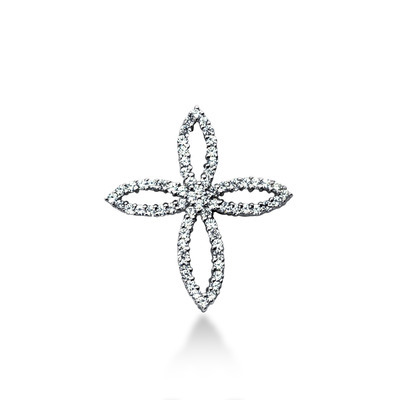1.02ct Petal Diamond Cross Pendant - view 1 of 1