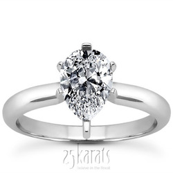 Pear Shape Solitaire Diamond Bridal Ring 