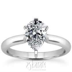 Pear Shape Solitaire  Diamond Bridal Ring  thumbnail 1