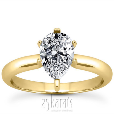 Pear Shape Solitaire  Diamond Bridal Ring  thumbnail 2