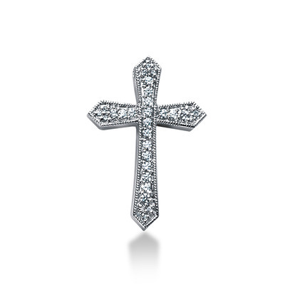 0.54ct Milgrain Diamond Cross Pendant - view 1 of 1
