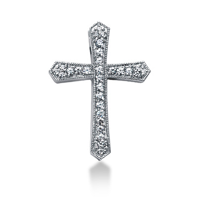 0.84 ct. Diamond Cross Pendant - view 1