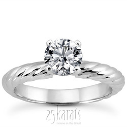 Antique Solitaire Diamond Bridal Ring