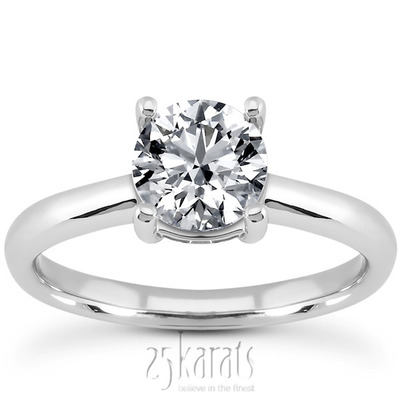 1.50 ct. Prong Set Solitaire Diamond Bridal Ring (0.12 ct.tw. side stones)