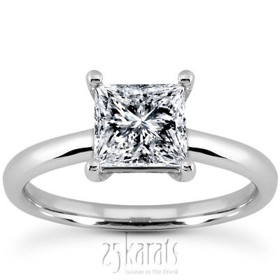 Princesss Solitaire Diamond Bridal Ring (0.12 ct. tw.) thumbnail 1