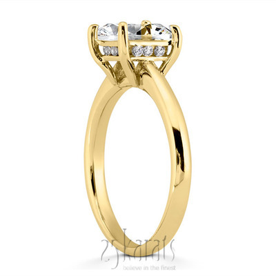 Princesss Solitaire Diamond Bridal Ring  (1.50 ct.) thumbnail 4