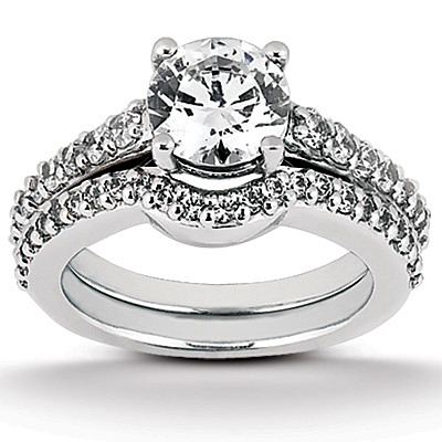 Round Cut Prong Set Diamond Wedding Band (0.24 ct. tw.) - view 3