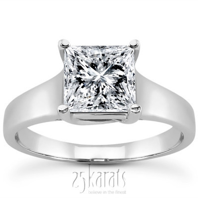 Trellis Solitaire Engagement Ring thumbnail 1