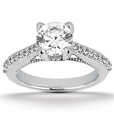 Round Cut Prong Set Diamond Bridal Ring (0.35 ct. tw.) thumbnail 1