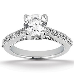 Round Cut Prong Set  Bridal Ring (0.41 ct. wt.)