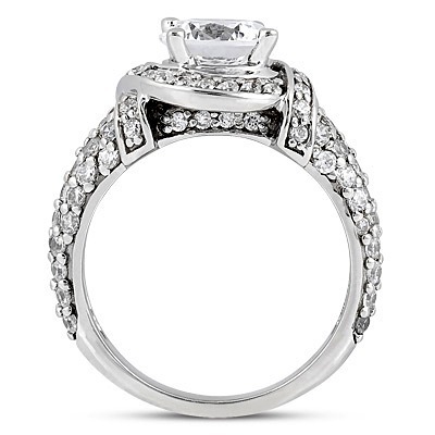 Fancy Bead Set Diamond Engagement Ring (1.46  ct. tw.) thumbnail 2
