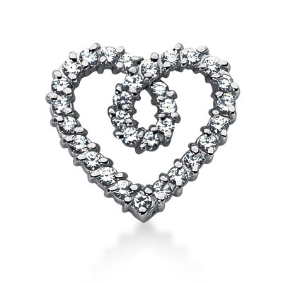 2.17ct Diamond Heart Shape Pendant