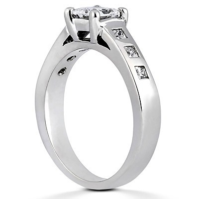 Princess Cut Diamond Accented Engagement Ring (0.30 ct. tw.) thumbnail 3