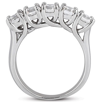 5 Stone Trellis Diamond Anniversary Ring (0.50 ct. tw.) thumbnail 2