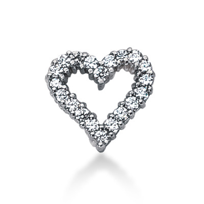 1.00 CT Diamond Heart Shape Pendant - view 1