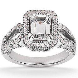 Emerald Diamond Engagement Ring (0.66 ct. t.w.) thumbnail 1