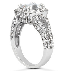 Emerald Diamond Engagement Ring (0.66 ct. t.w.) thumbnail 3