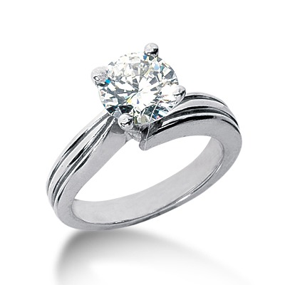 Elegant Solitaire Diamond Engagement Ring - view 3