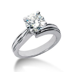 Elegant Solitaire Diamond Engagement Ring thumbnail 3