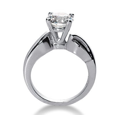 Prong Set Solitaire Diamond Engagement Ring - view 2