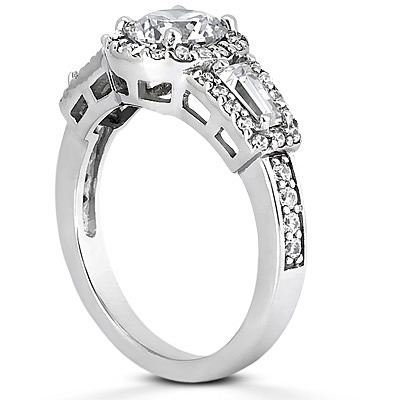 Round  Diamond Engagement Ring (0.84 ct. t.w.) - view 3