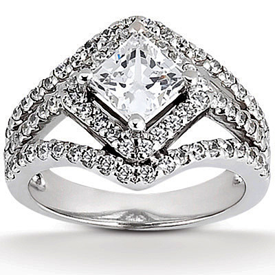 Princess Cut Diamond Engagement Ring (0.84 ct. t.w.)