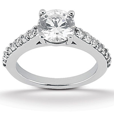 Round Prong Set Diamond Bridal Ring (0.30 ct. tw.) - view 1