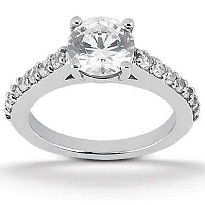 Round Prong Set Diamond Bridal Ring (0.30 ct. tw.)