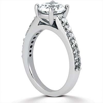 Round Prong Set Diamond Bridal Ring (0.30 ct. tw.) - view 2