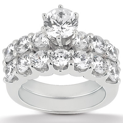 Round Cut U-Prong Set Fancy  Diamond Bridal Ring (0.25 ct. tw.) - view 5