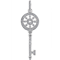 0.33 ct. Fancy Diamond Key Pendant thumbnail 1