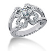 Bezel Set Flower Design Diamond Fancy Ring (0.63 CT)
