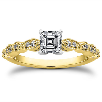 Vintage Design Petite Diamond Engagement Ring (0.12 t.c.w.) - view 4