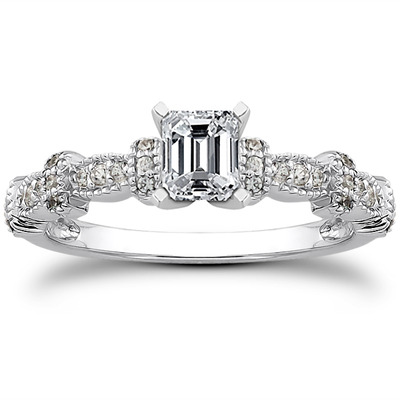 Antique Petite Diamond Engagement Ring (0.16 t.c.w.) - view 21