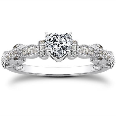 Antique Petite Diamond Engagement Ring (0.16 t.c.w.) - view 20