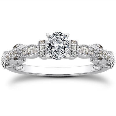 Antique Petite Diamond Engagement Ring (0.16 t.c.w.) - view 18