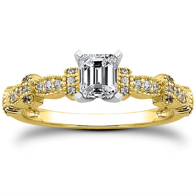 Antique Petite Diamond Engagement Ring (0.16 t.c.w.) - view 10