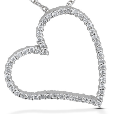 0.25 CT Diamond Heart Shape Pendant 1 - view 1
