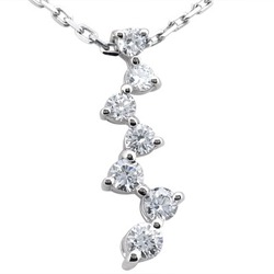 2.00 ct. Round Cut  Prong Set Diamond Journey Pendant thumbnail 1