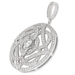 0.96ct. t.w. Celtic Diamond Pendant thumbnail 2